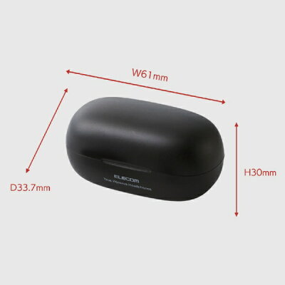 エレコム ワイヤレスイヤホン Bluetooth 完全 軽量 小型 マイク付 LBT-TWS10BK(1セット)